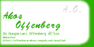 akos offenberg business card